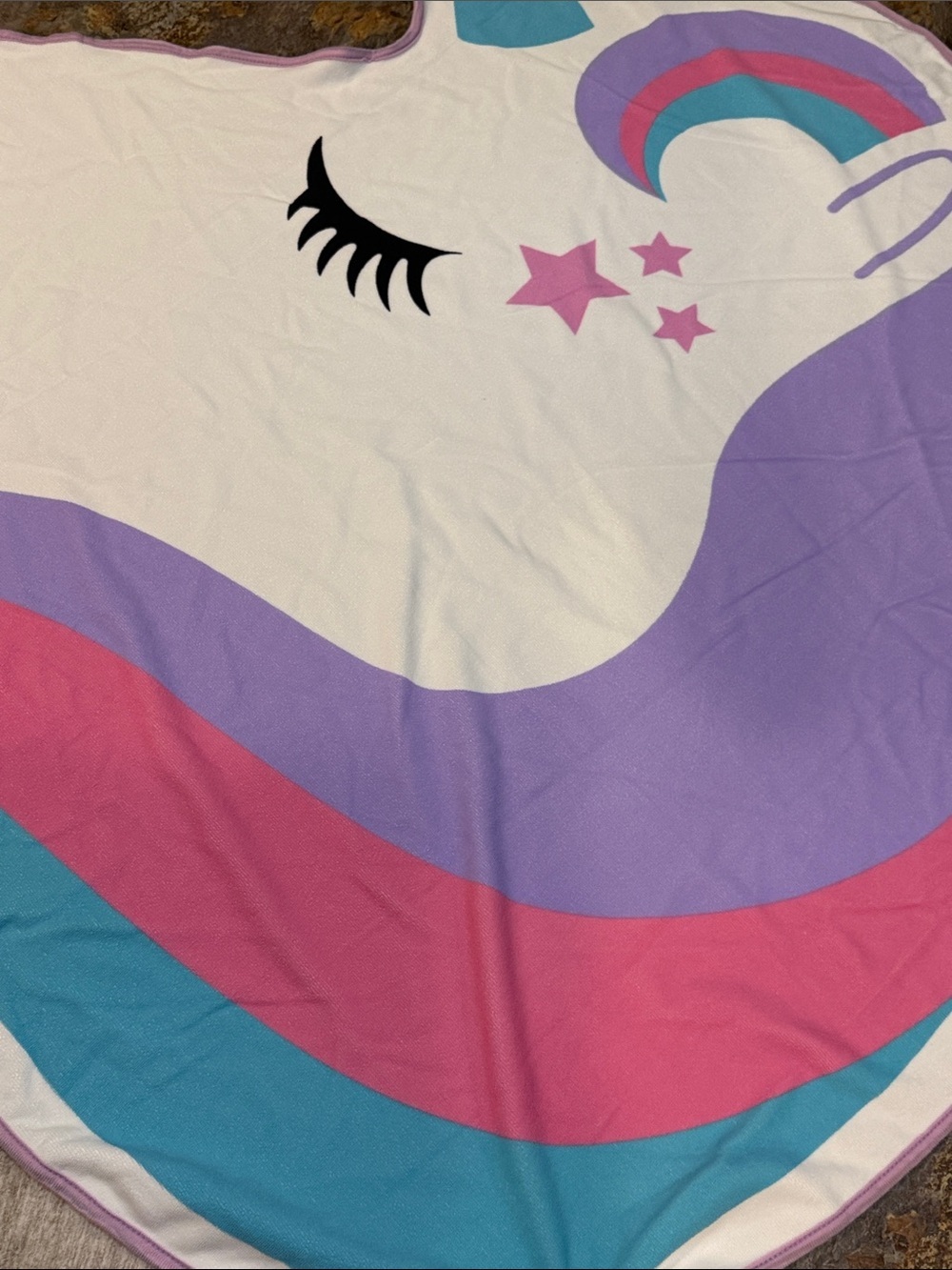New - Purple Unicorn Beach Towel - Jumbo Selfie-Worthy Design - Picture 12 of 13